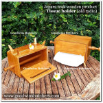 Jepara teakwood TISSUE HOLDER BOX OLD RADIO DESIGN tempat tissue kayu jati 25x14x15cm +/- 1.3kg